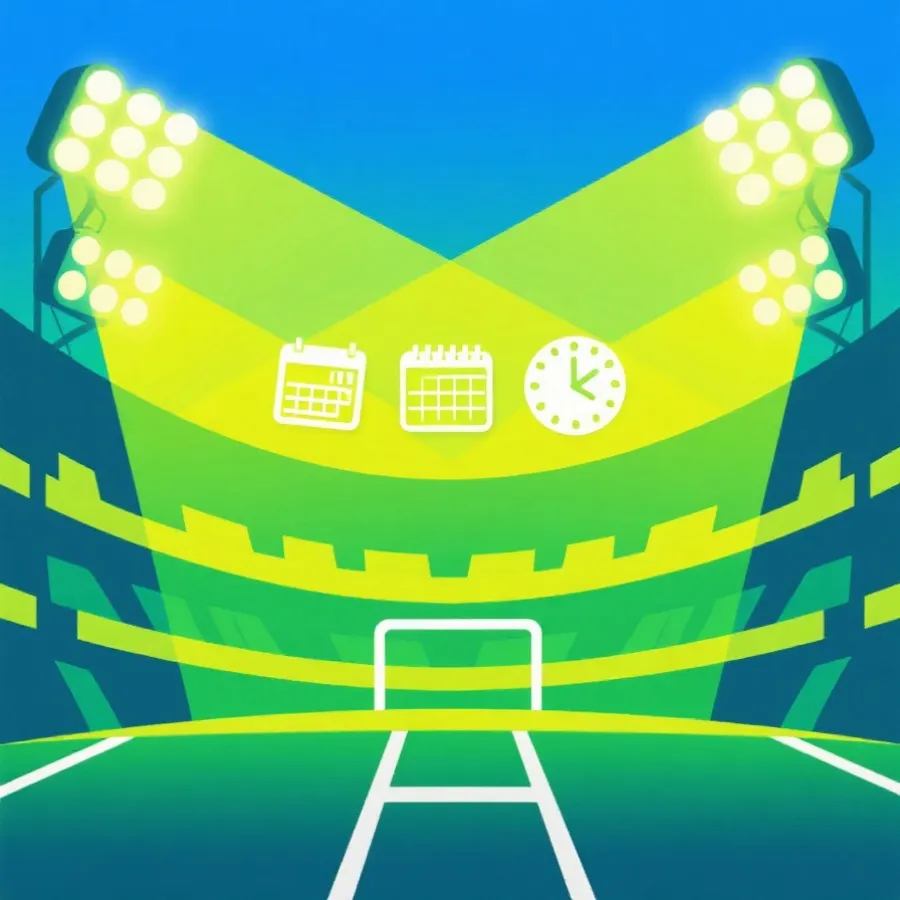 赛程、日历与时区概念插画