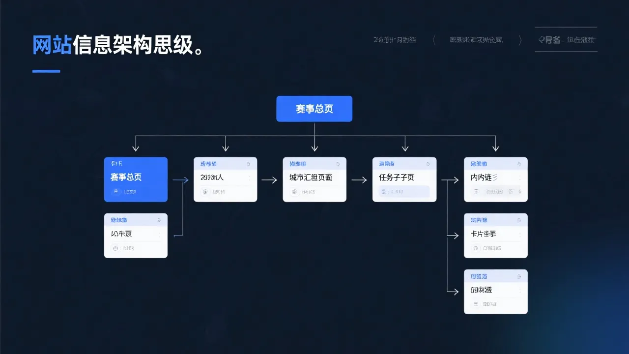 多语言站点内链与关键词聚合的结构示意图